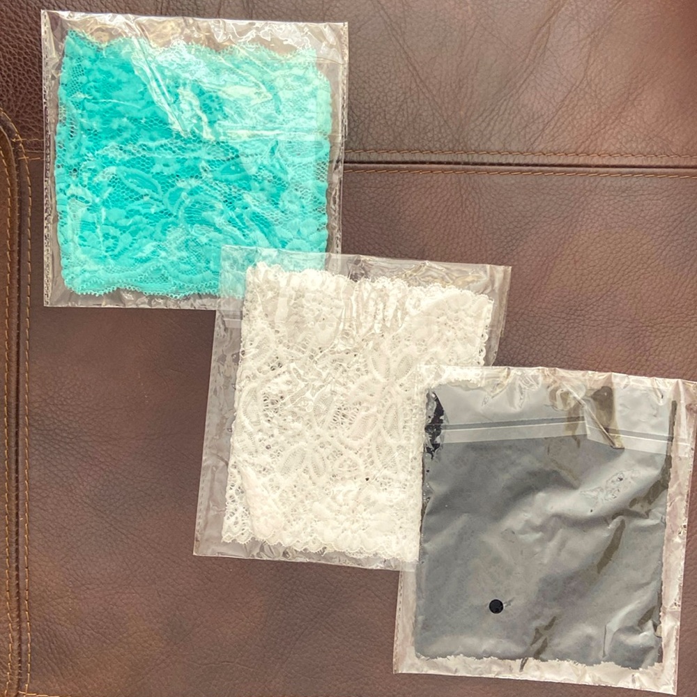 3 pairs of ladies NWT lace boot cuff. These are great to wear as an accent.